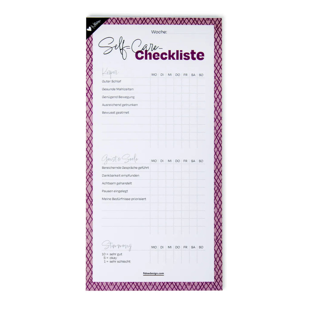 Produktbild-Herznotizen - Self-Care Checkliste