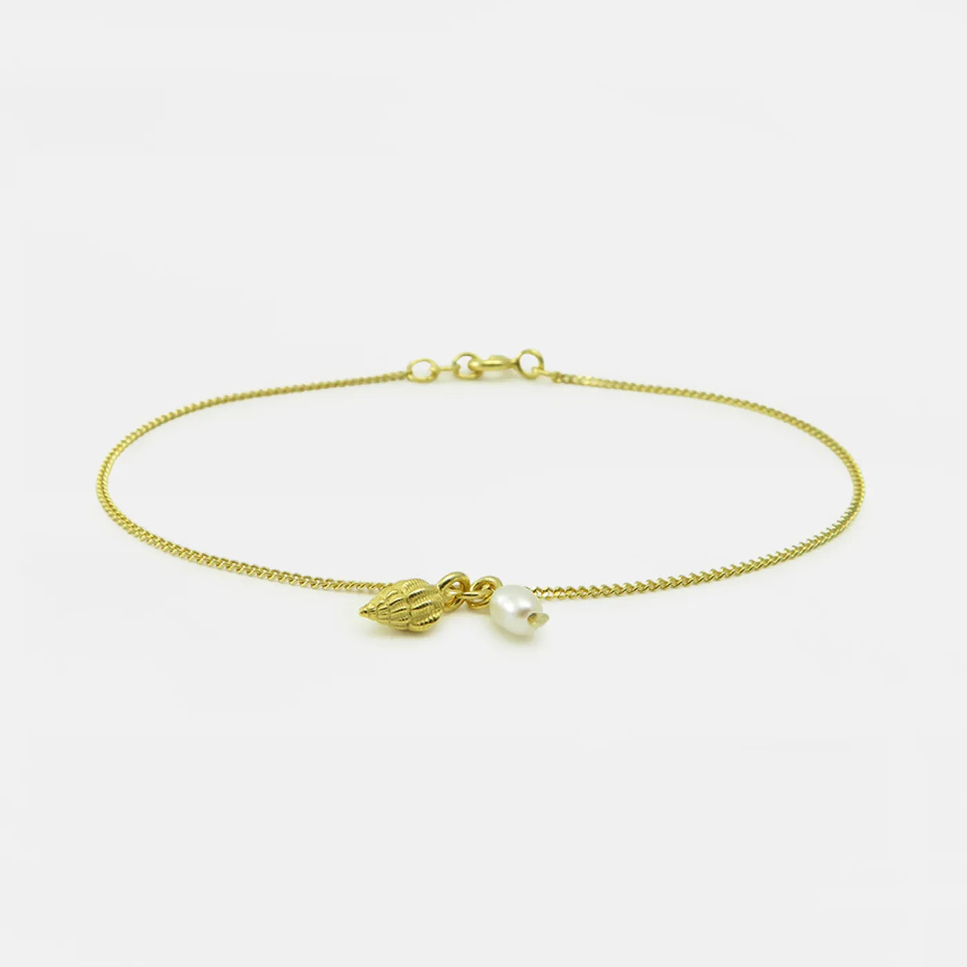 Produktbild Armband Schneckenmuschel mit Perle - gold