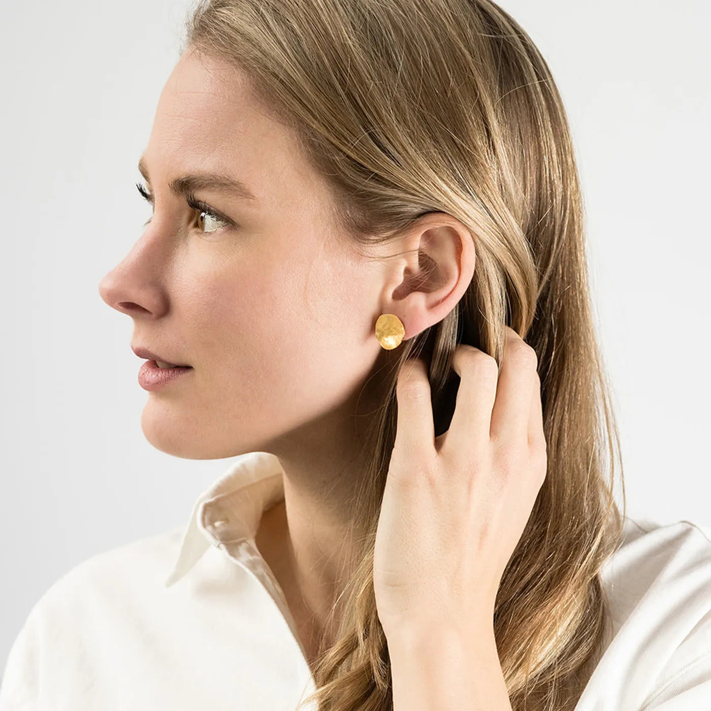 Produktbild-Ohrstecker Struktur - gold