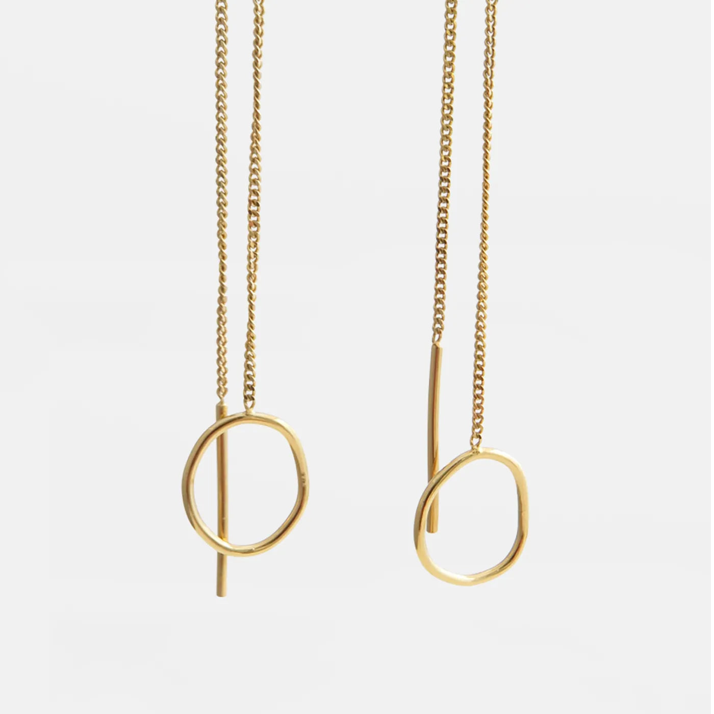 Produktbild-Ohrringe Spiess und Ring - gold