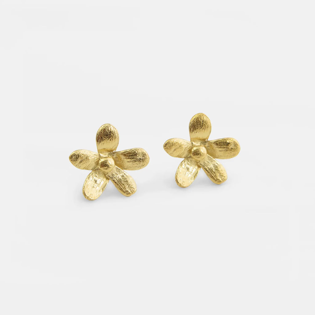 Produktbild-Ohrstecker Jasmin - mittel - gold