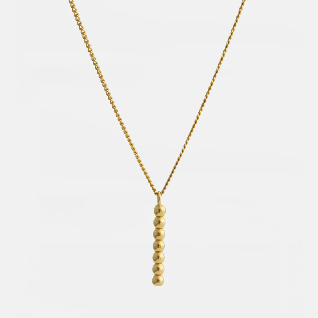 Produktbild-Halskette Blasen-Streifen - gold