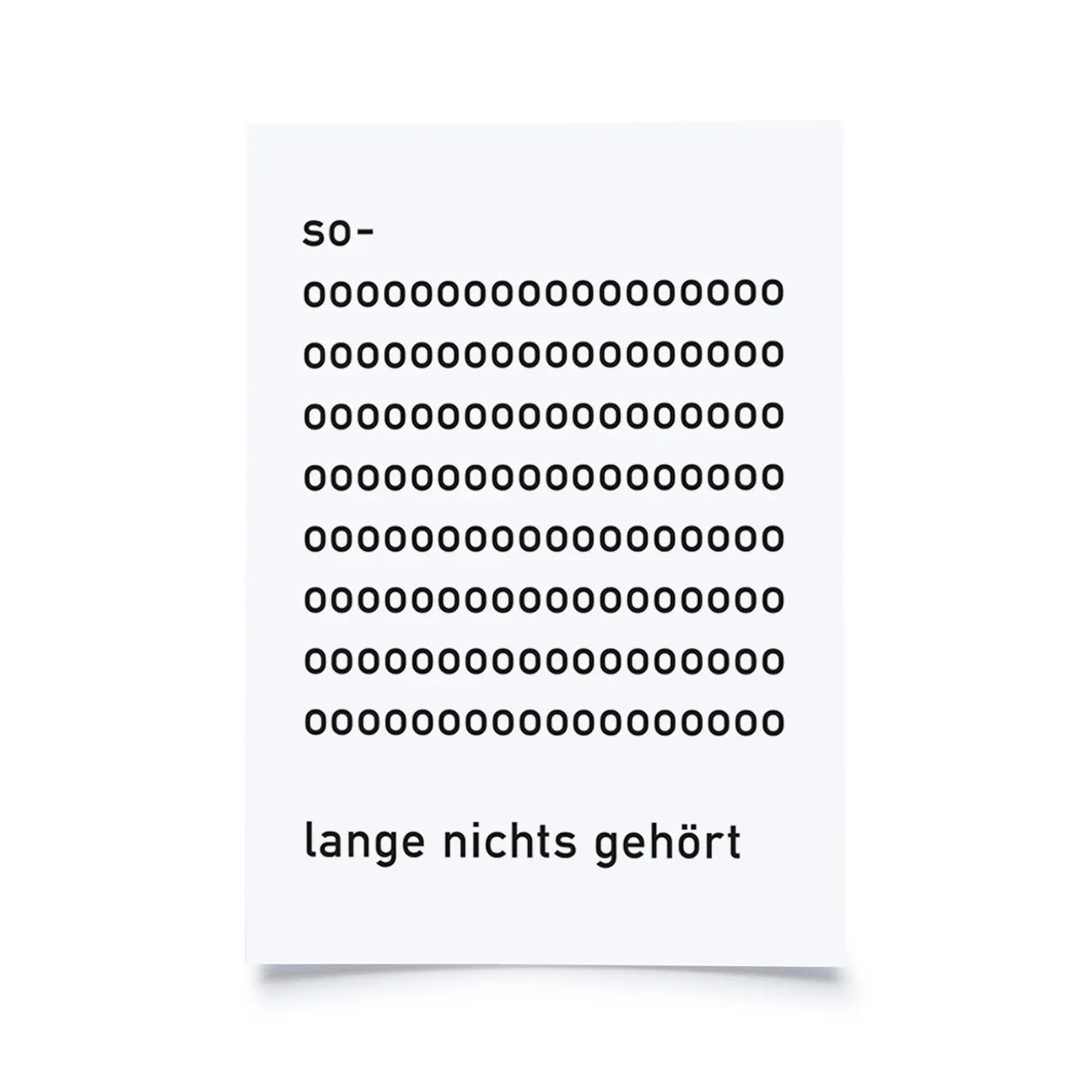 Sooo lange nichts gehört