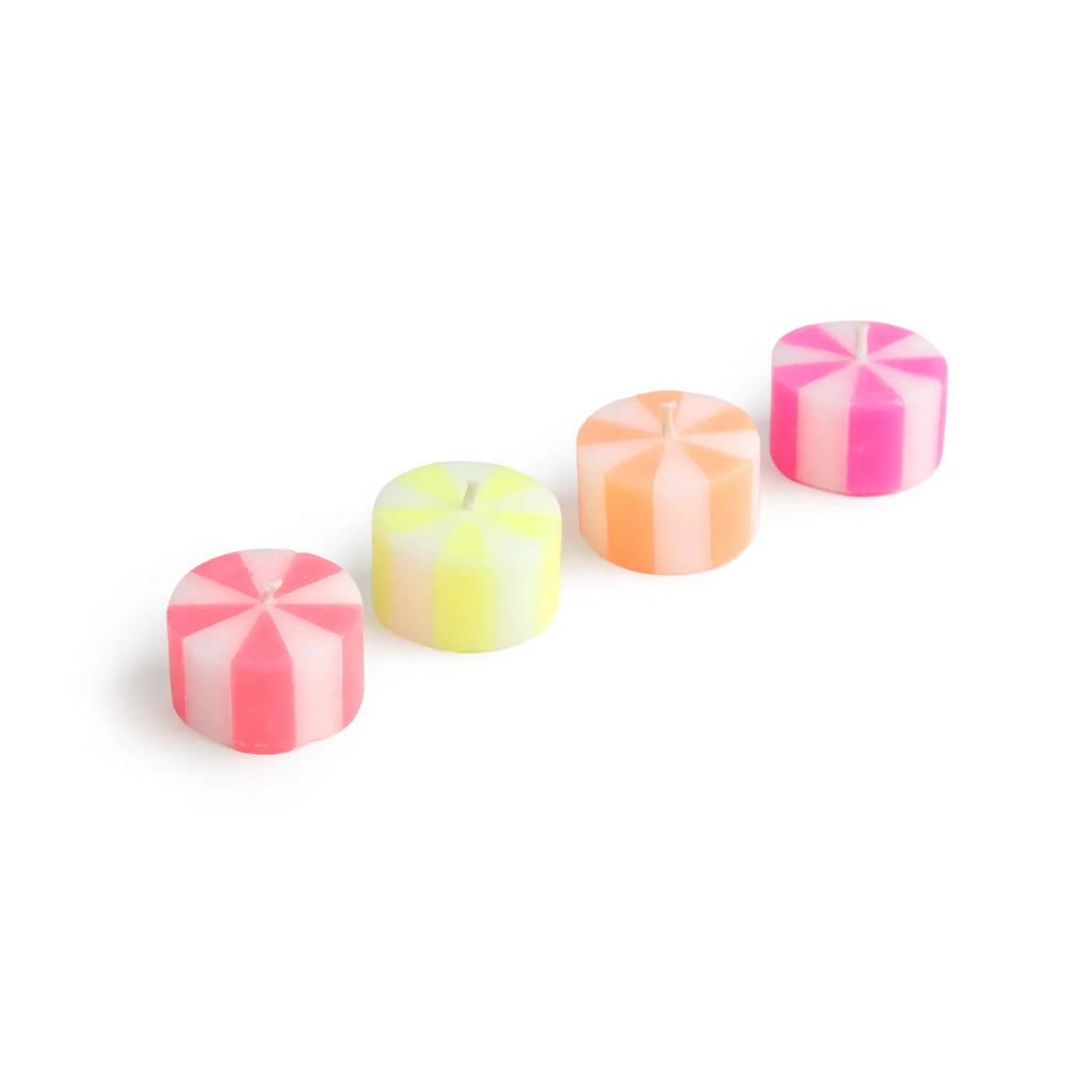 Bon Bon Kerzen 4er Set - Neon