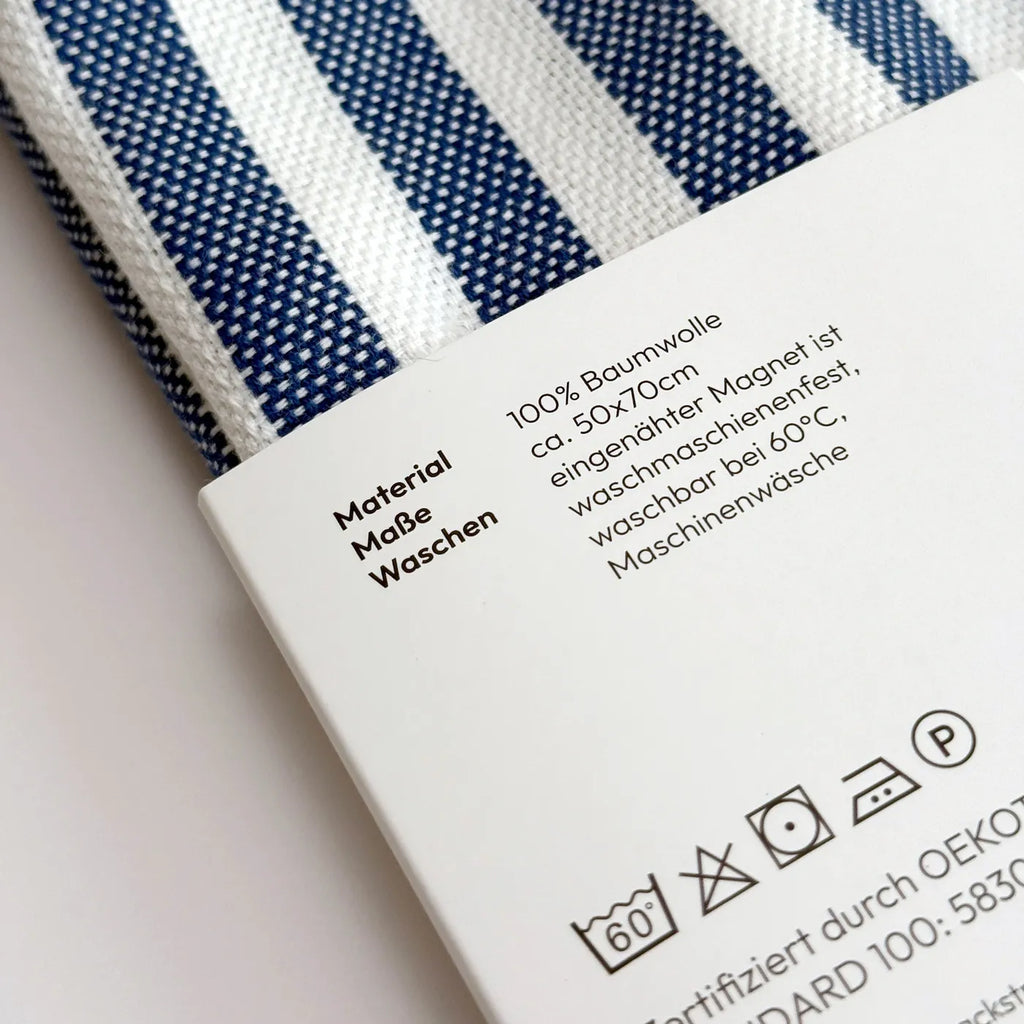 soapi - Magnetisches Küchentuch gestreift blau