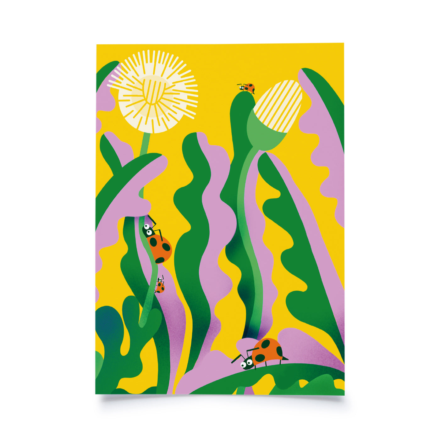 Postkarte - Gartenfreunde - Marienkäfer