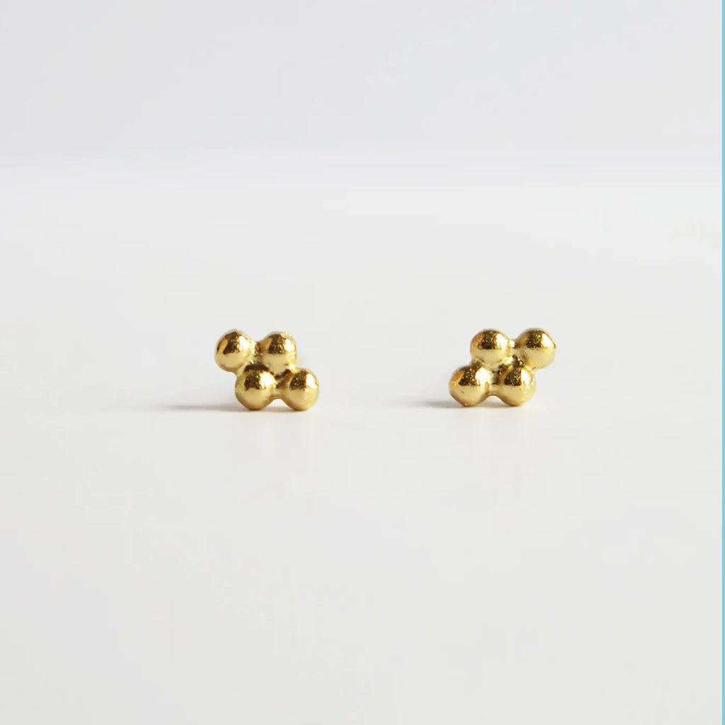 Produktbild Ohrstecker Rhombus - klein - gold