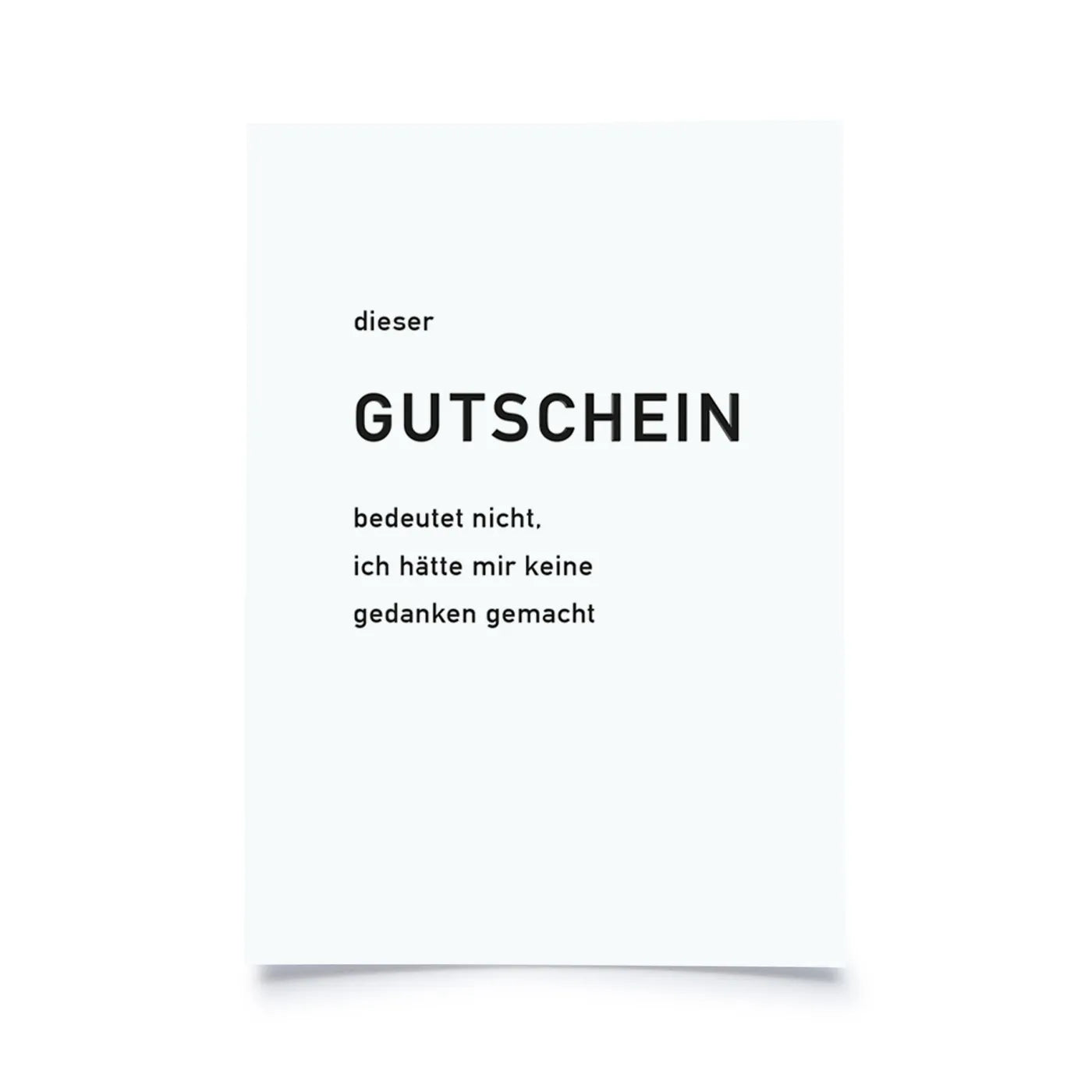 Produktbild Ein Gutschein bedeutet nicht