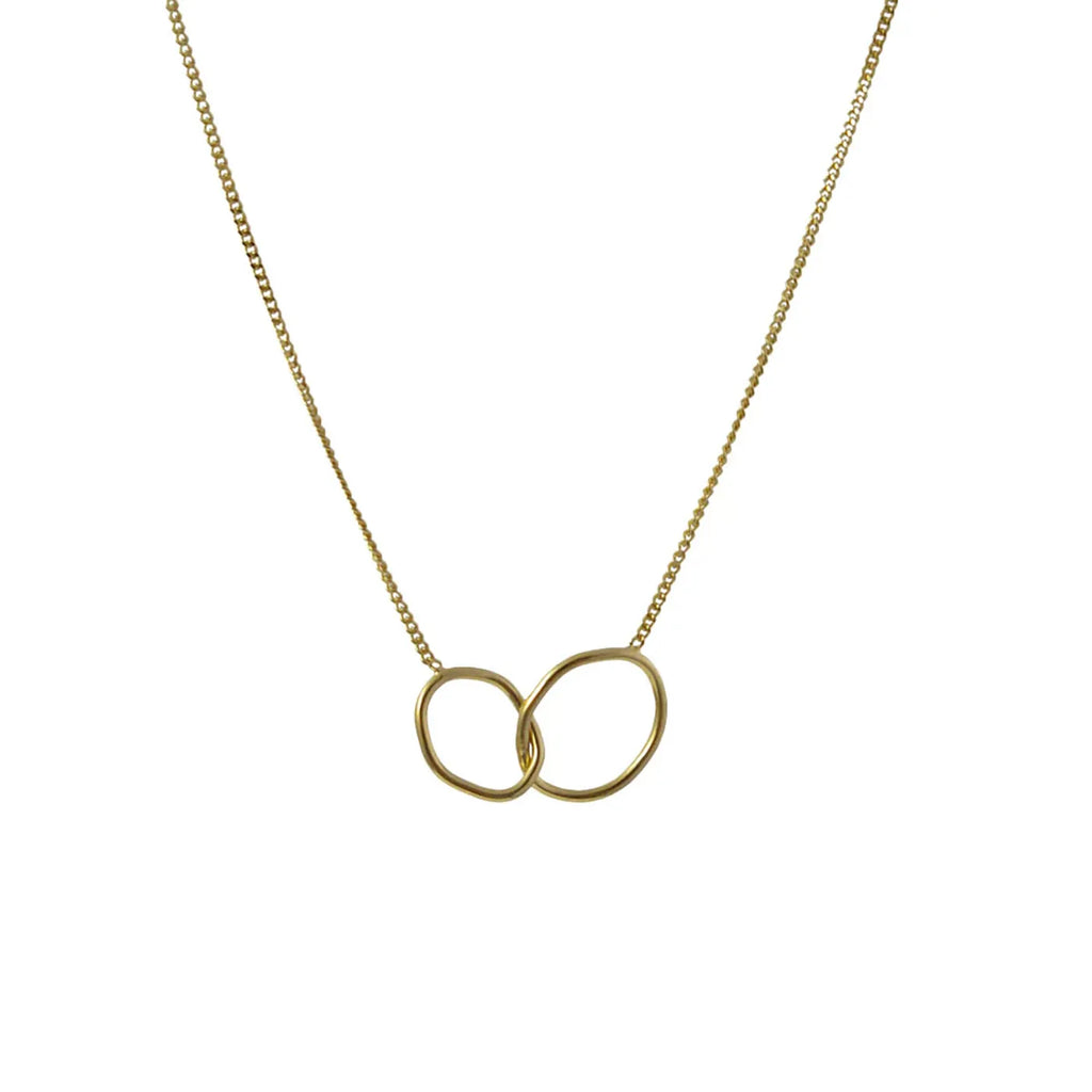Produktbild Halskette Doppelringe - gold