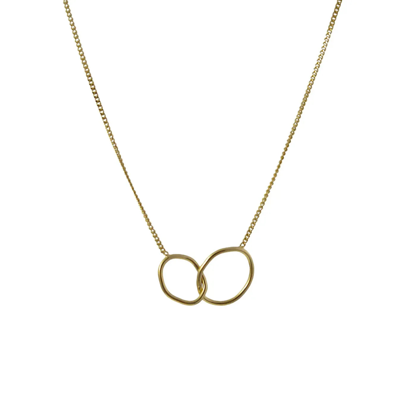 Produktbild Halskette Doppelringe - gold