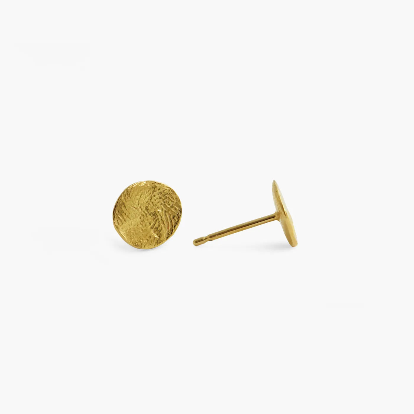 Produktbild Ohrstecker Textur-Scheibe - gold